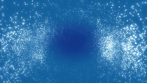 Abstract bokeh particles background with dots and lines. 4k video. Vídeos de archivo 342530691