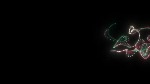 Abstract bokeh particles background with dots and lines. 4k video. Stock Footage 343154201