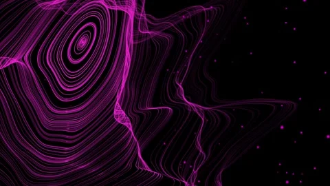 Abstract bokeh particles background with dots and lines. 4k video. Stock Footage 343154436