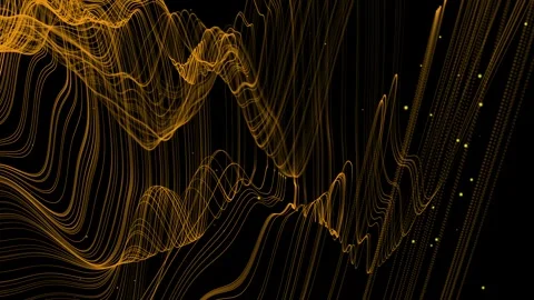 Abstract bokeh particles background with dots and lines. 4k video. Stock Footage 343154611
