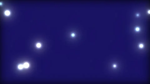 Abstract Bokeh Particles Drifting in Deep Blue Space During Night With Soft.. Stock Footage 340940517