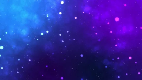 Abstract bokeh particles float slowly in the air on a blue-purple background. Vídeos de archivo 293472459