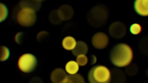 Abstract Bokeh Particles Floating on Black Background Animation 動画素材 345425796