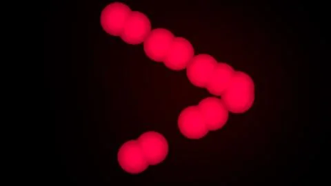 Abstract Bokeh Pattern of Red Lights on Black Background Stock Illustration