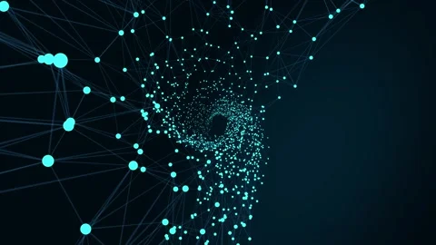 Abstract bokeh plexuses background Stock Footage 336934033