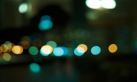 Abstract bokeh reflection on a dark background Foto stock