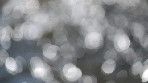 Abstract bokeh white sparkle reflection of sunlight on water Stock Footage 319809042