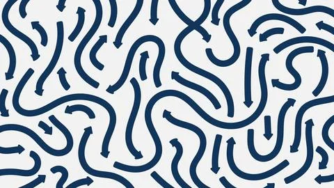 Abstract Bold Arrow Seamless Pattern Navy Blue Background Dynamic Design.Ve.. Stock Illustration