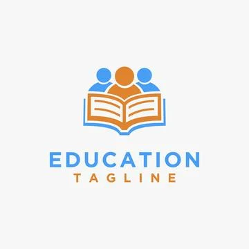 Abstract book and group study logo icon vector template on white background Stock Illustration