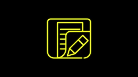 Abstract book and pen righting icon animation, checklist icon animation for.. Stock Footage 304023737