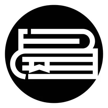 Abstract book logo design with bookmark concept Stock Illustration