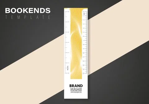 Abstract bookmark design. Vector abstract bookmark template. Illustrazione stock