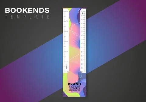 Abstract bookmark design. Vector abstract bookmark template. Stock Illustration