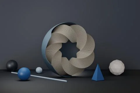 Abstract booth 3D rendering background wall, can be used for banner design it Illustrazione stock