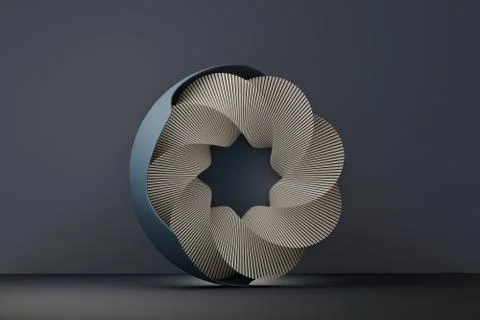 Abstract booth 3D rendering background wall, can be used for banner design it Stock Illustration