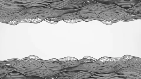 Abstract Border of Black and White Cables for Movie Backgrounds Stock Footage 314171649