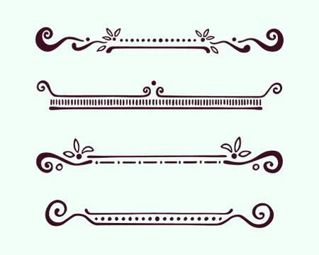Abstract border set Stock Illustration
