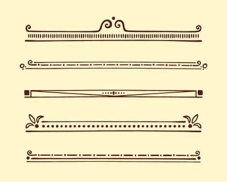 Abstract border set Stock Illustration