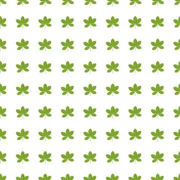 Abstract botanic seamless pattern with little scheffler flowers silhouettes.  Illustrazione stock