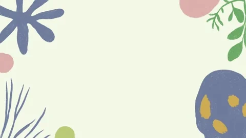 Abstract Botanical Frame-Border Background Stock Footage 296366072