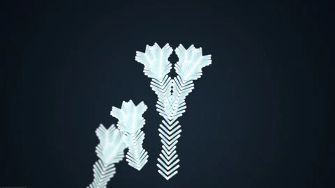 Abstract botanical garland loop animation, deep emerald foliage design. Stock Footage 346000802