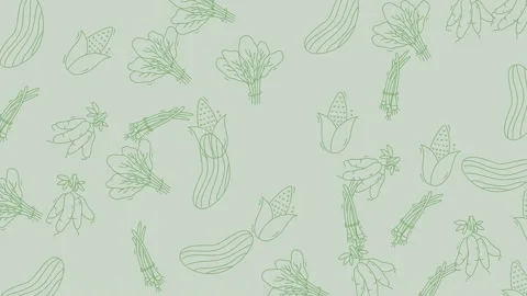 Abstract Botanical Pattern - Delicate Greenery for Serene Backgrounds. Stock Footage 321845104