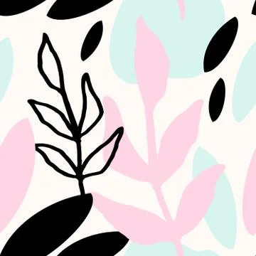 Abstract Botanical Pattern Stock Illustration