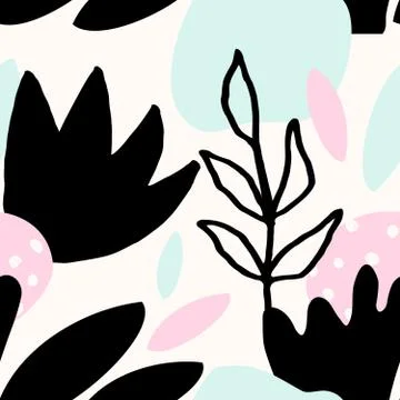 Abstract Botanical Pattern Stockillustratie