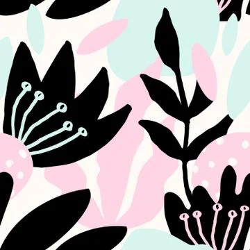 Abstract Botanical Pattern Stock Illustration