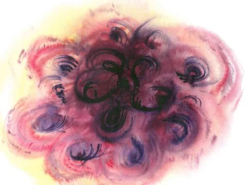 Abstract botanical pattern for retro design. A bright spot in the form of a l Stock Illustration