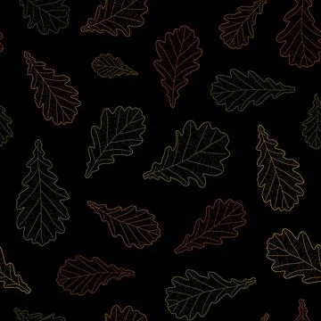 Abstract botanical pattern. Seamless print composed of green, red, yellow, .. Illustrazione stock