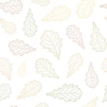 Abstract botanical pattern. Seamless print composed of green, red, yellow, or Illustrazione stock