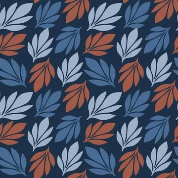 Abstract botanical seamless pattern Stock Illustration