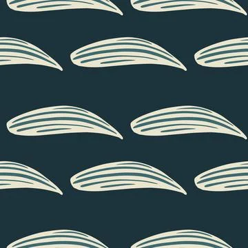 Abstract botany seamless pattern with white lily of the valley doodle leaf sh Illustrazione stock