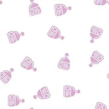 Abstract bottle lemon glyph vector seamless pattern Illustrazione stock