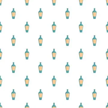 Abstract bottle pattern creating a repeating background design 库存插图