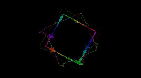 Abstract bounce line rectangle spectrum waveform spectral wave design Stock Illustration