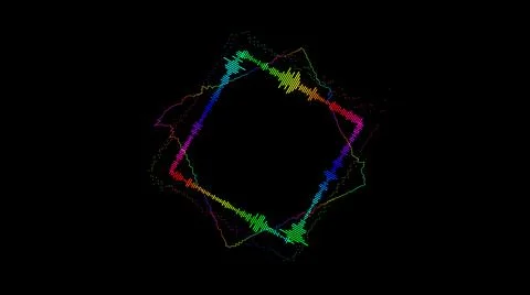 Abstract bounce line rectangle spectrum waveform spectral wave design Stock Illustration