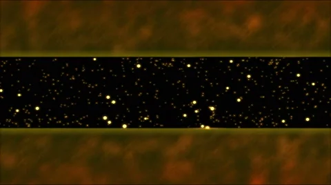 Abstract Bouncing Stars and Lights Animation - Loop Orange Stock Footage 58620797