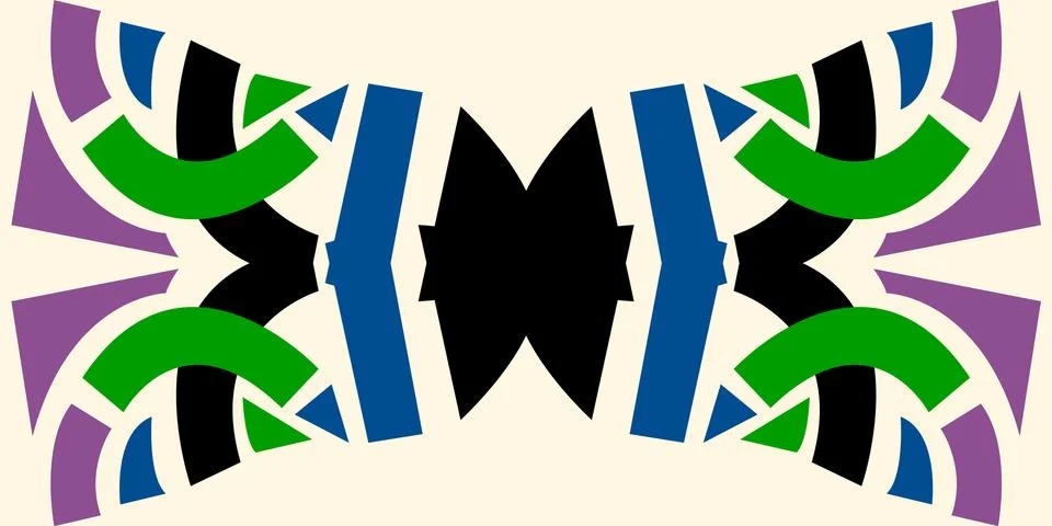 Abstract Bowtie Shape Stock Illustration