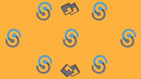 Abstract box and loop on golden background Video stock 153822211