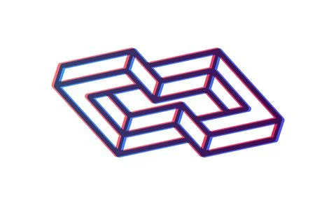 Abstract box cube infinity logo icon template. blockchain and technology Illustrazione stock