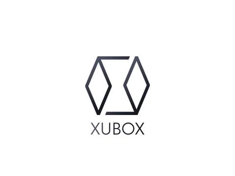 Abstract box cube logo icon template. blockchain and technology thing concept イラスト素材