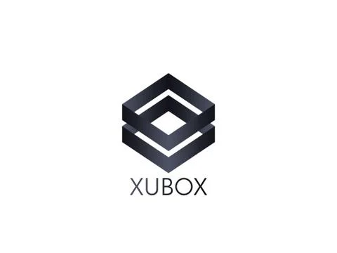 Abstract box cube logo icon template. blockchain and technology thing concept Stock Illustration