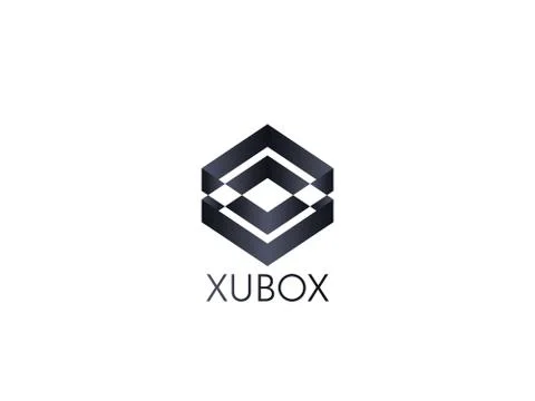 Abstract box cube logo icon template. blockchain and technology thing concept Stock Illustration