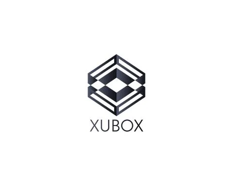 Abstract box cube logo icon template. blockchain and technology thing concept Stock Illustration