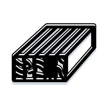 Abstract box icon creating a visual trap Stock Illustration