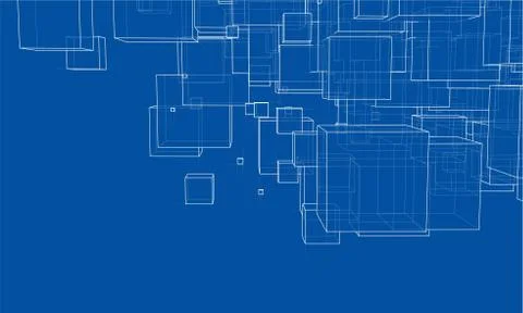 Abstract boxes background Stock Illustration