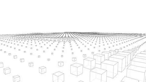 Abstract boxes background Stock Illustration