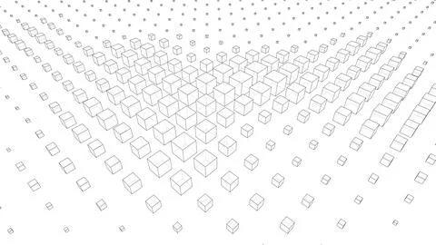 Abstract boxes background Illustrazione stock